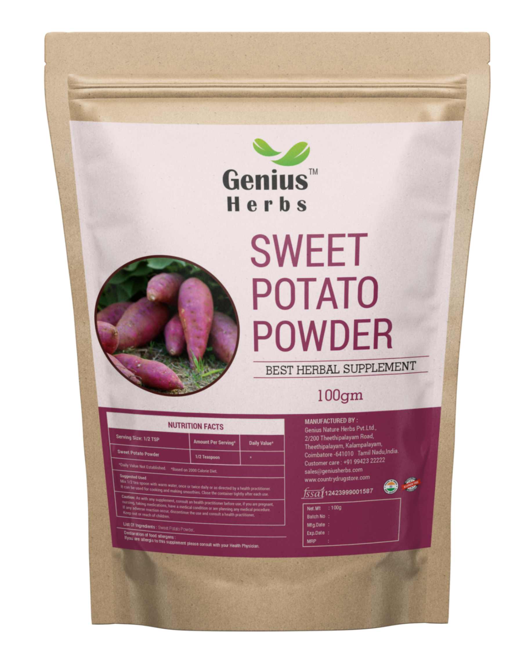 Sweet Potato Powder Wholesale Manufacturer & Supplier in India